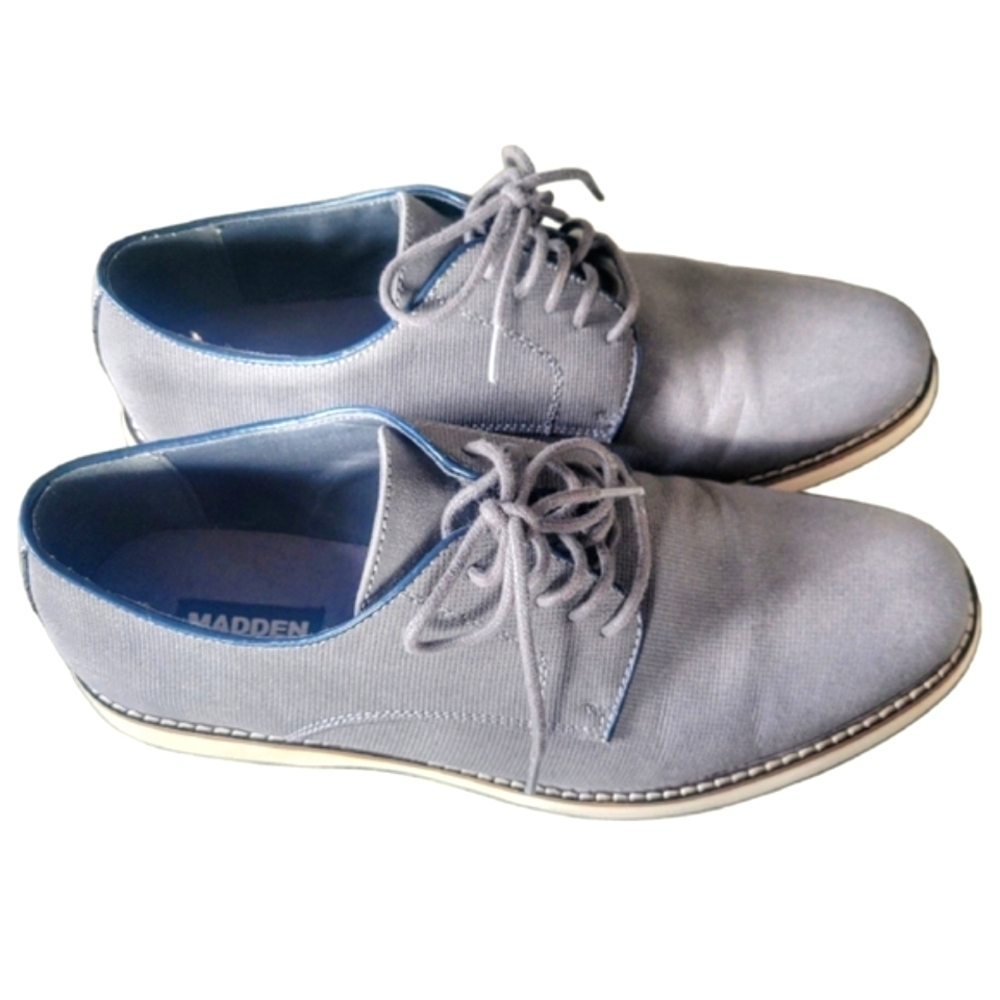 Steve Madden \ Men's David Nubuck Leather Oxford Shoes / Dove Grey / 10.5 - Picture 3 of 9